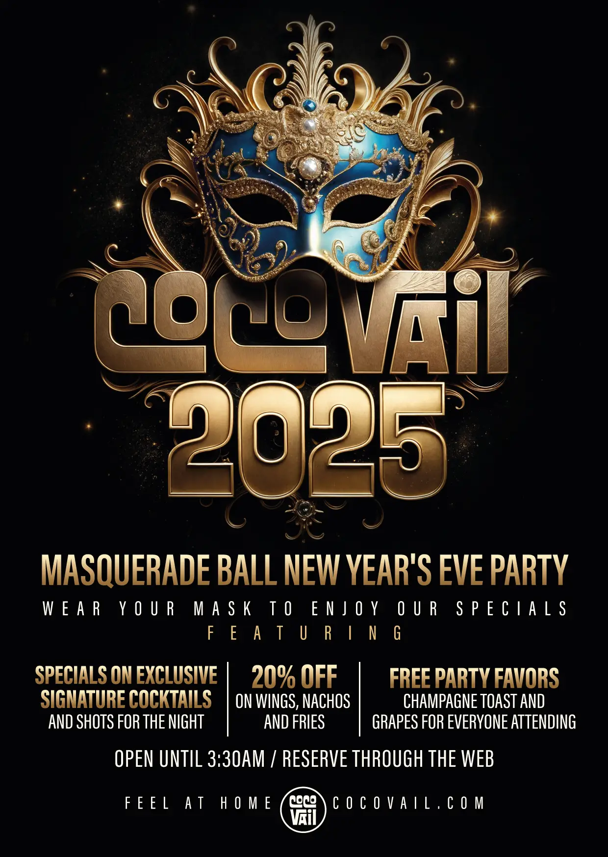 CocoVail New Years in Barcelona Party 2024 Poster 2