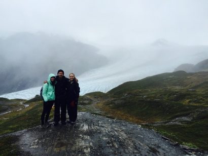 Going up exit glacier in Alaska