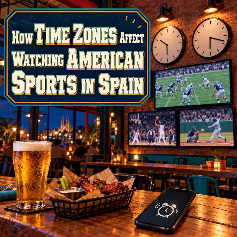 How Time Zones Affect Watching American Sports in Spain
